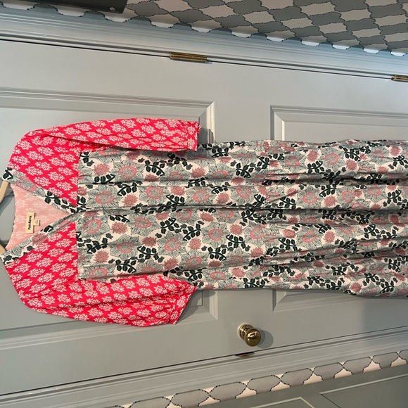 Pink Ripple Boho Middi Dress Size Small - Picture 1 of 1